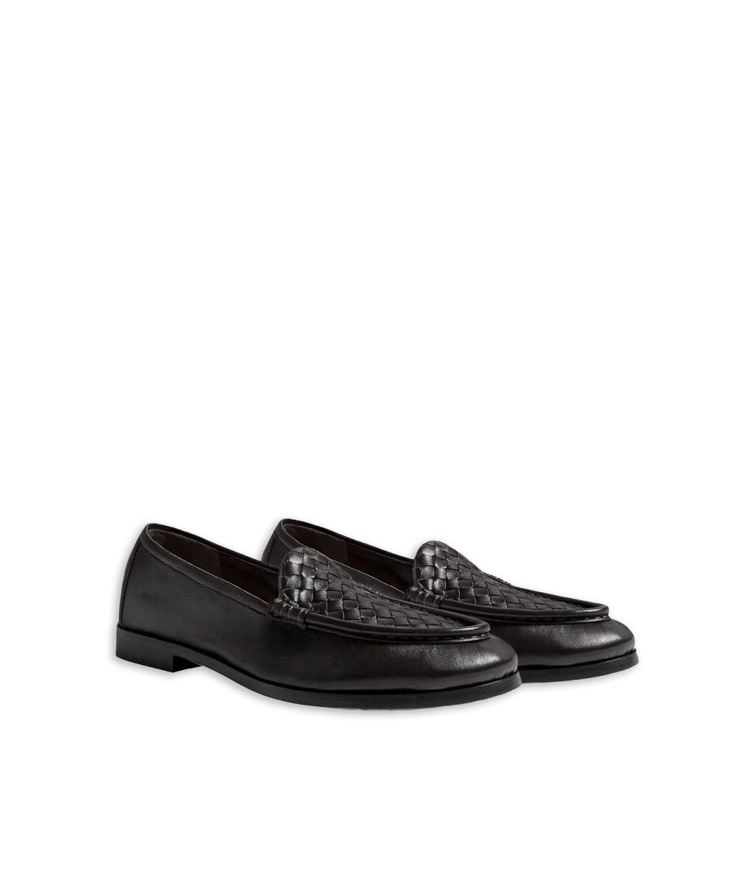 BOTTEGA VENETA Коричневые кожаные лоферы, фото 4