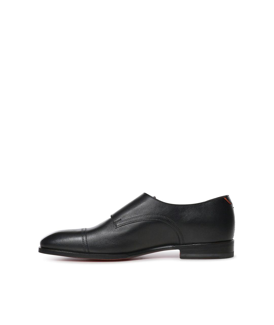 SANTONI Черные кожаные лоферы, фото 3