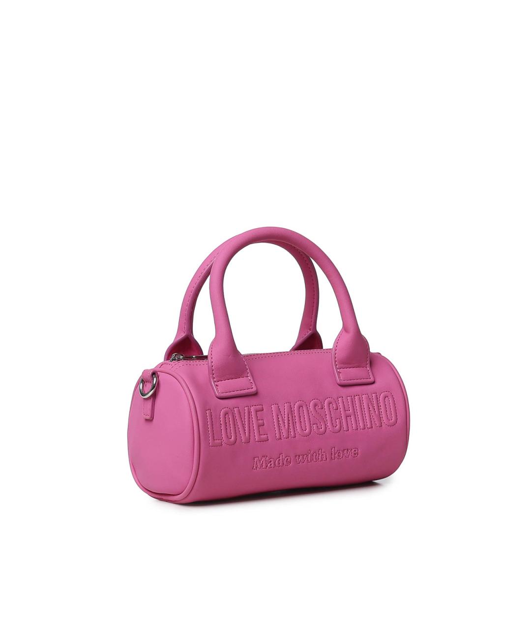 LOVE MOSCHINO Фуксия сумка с короткими ручками из искусственной кожи, фото 4