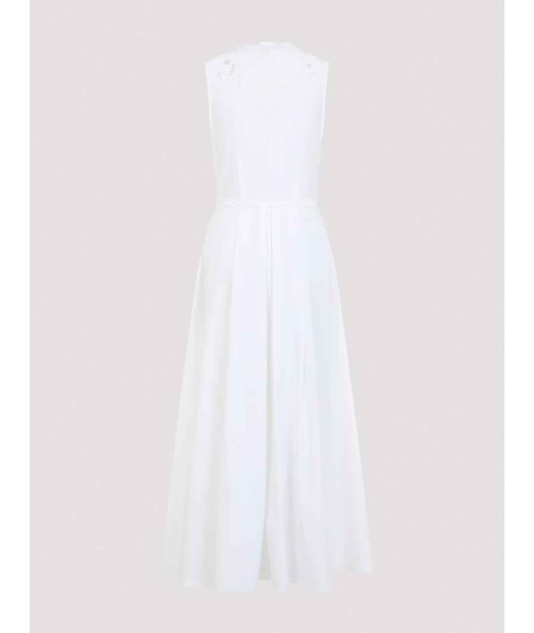 ERMANNO SCERVINO Белое хлопковое повседневное платье, фото 2