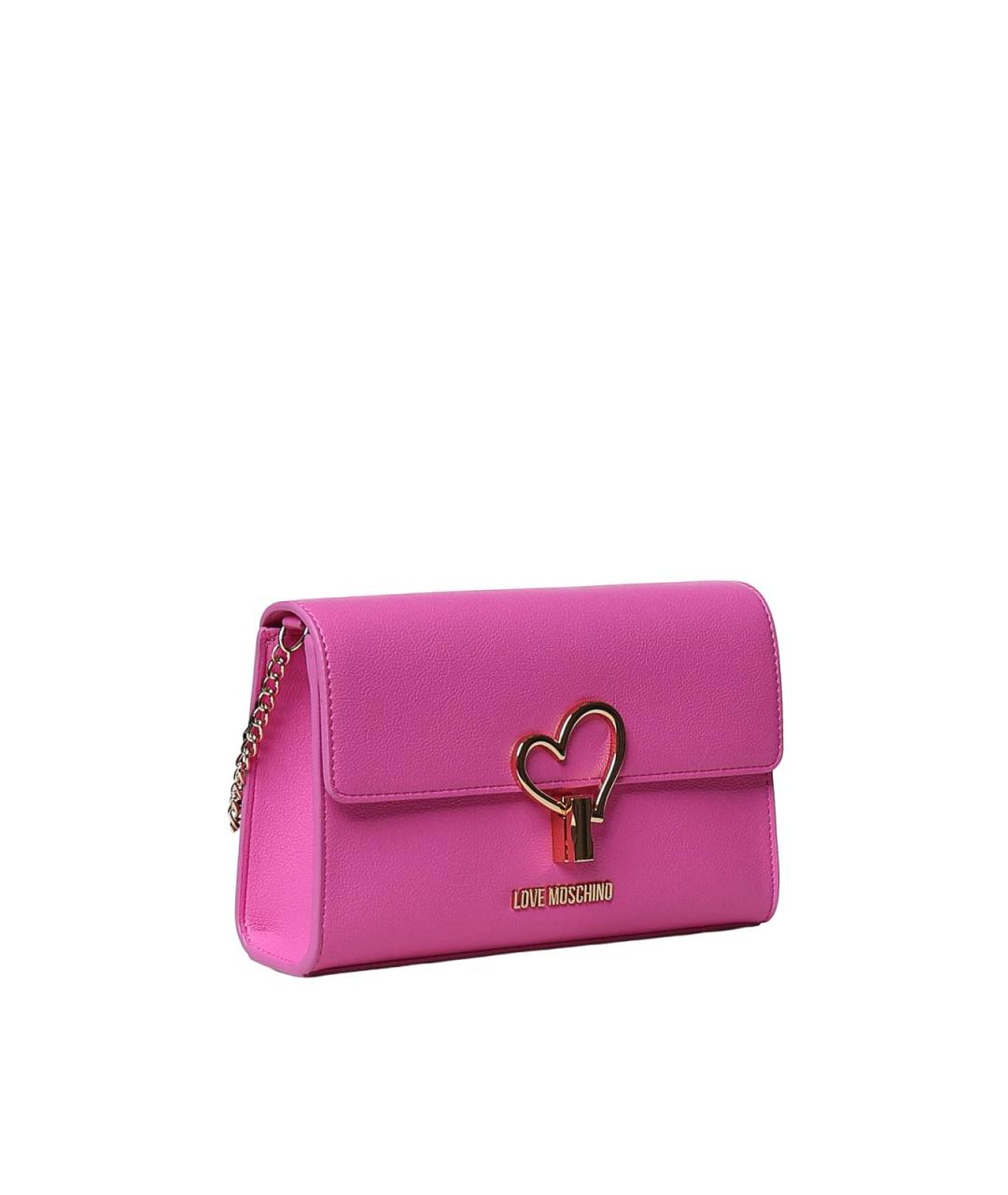 LOVE MOSCHINO Фуксия сумка через плечо из искусственной кожи, фото 4