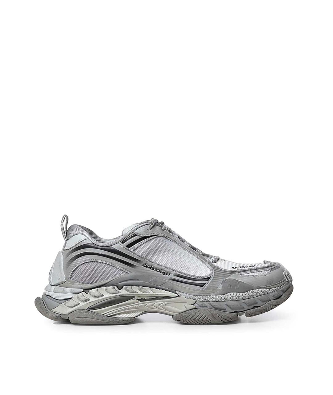 BALENCIAGA Серые текстильные низкие кроссовки / кеды, фото 1