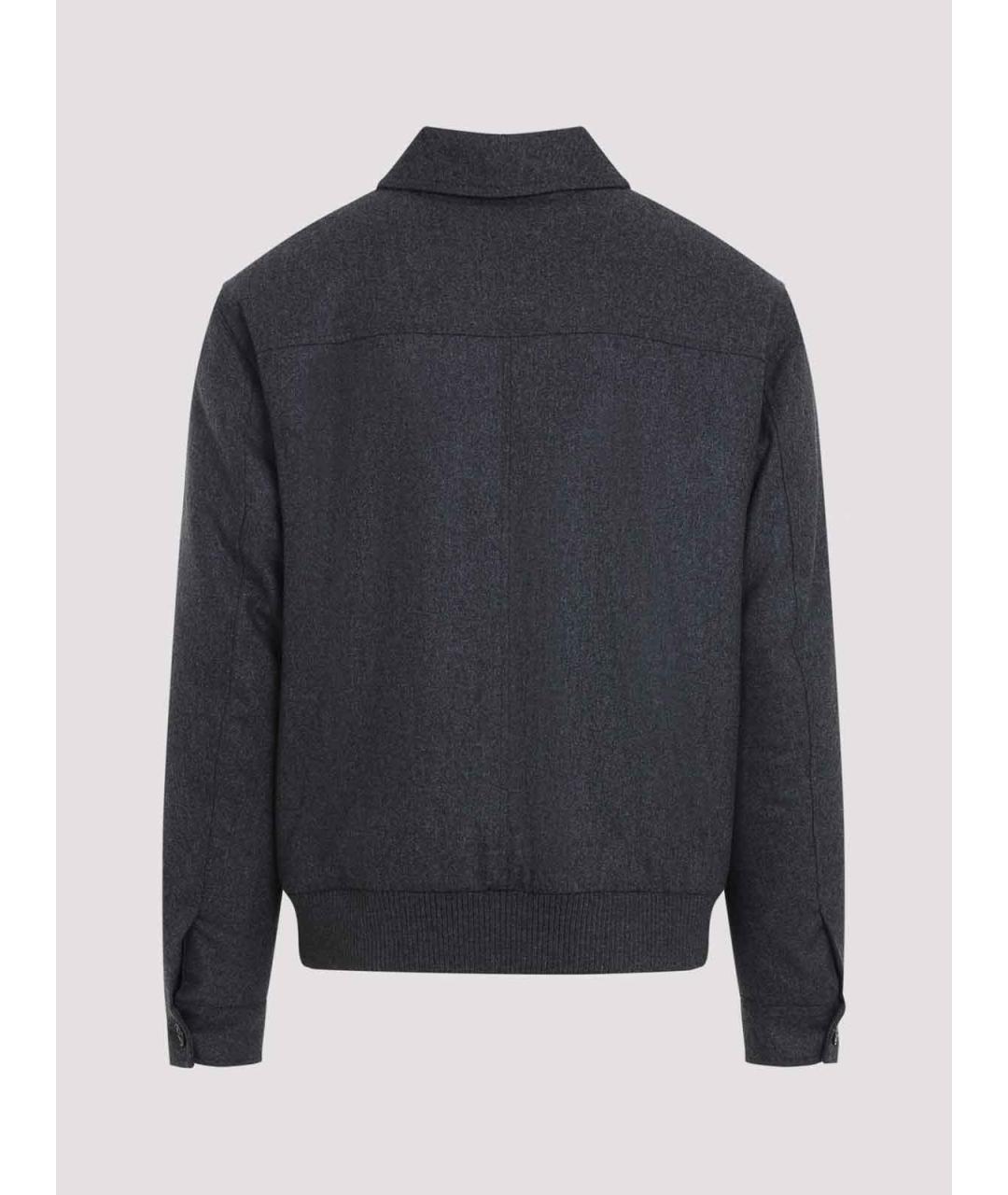 KITON Серая шерстяная куртка, фото 2