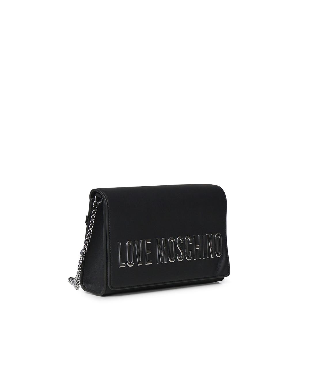 LOVE MOSCHINO Черная сумка через плечо из искусственной кожи, фото 4