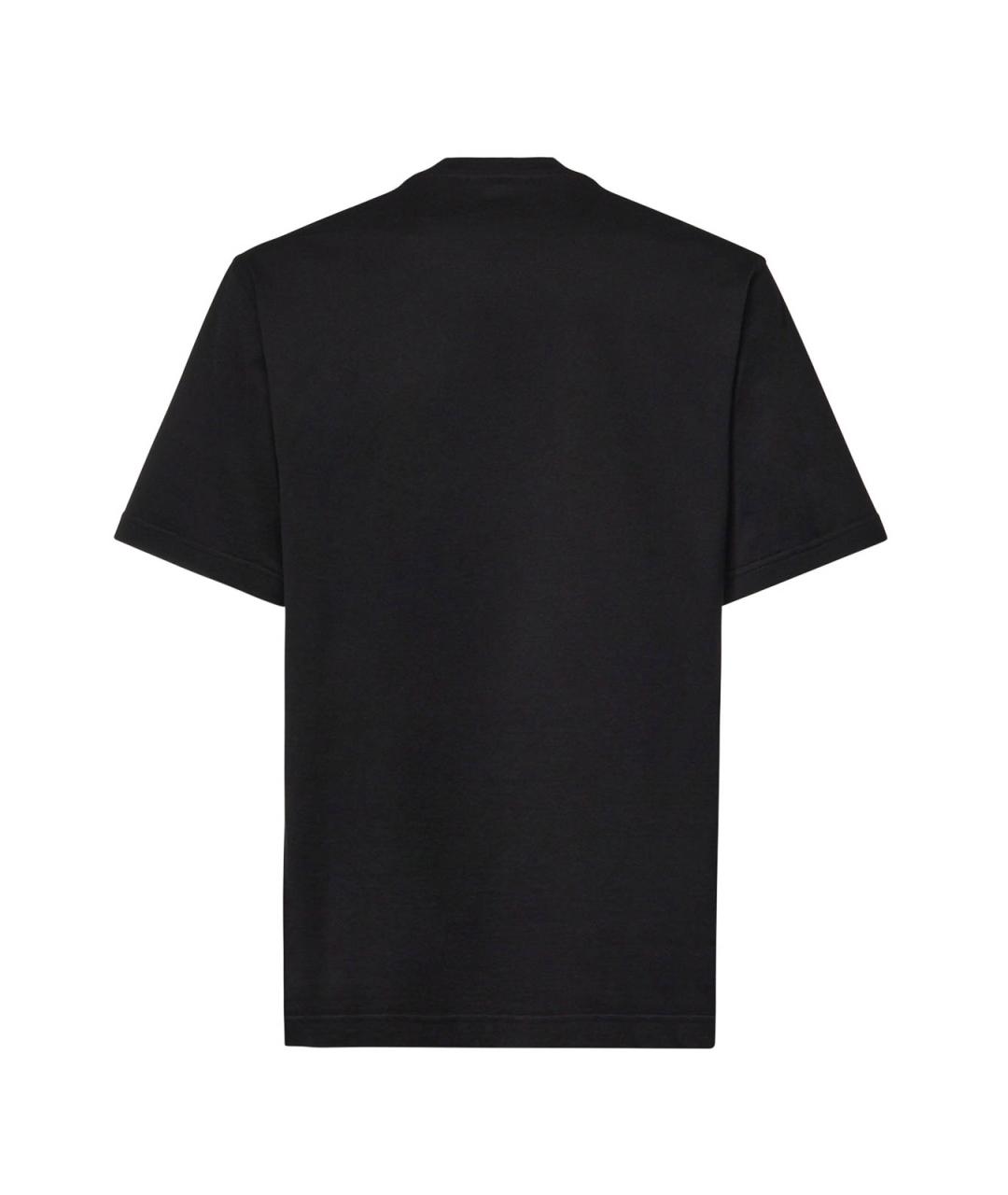 DOLCE&GABBANA Черная хлопковая футболка, фото 2