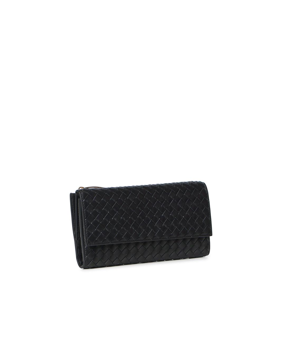 BOTTEGA VENETA Черный кожаный кошелек, фото 4
