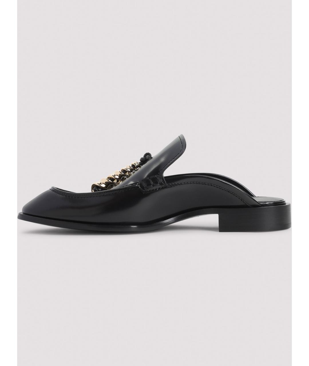 LOEWE Черные кожаные мюли, фото 2
