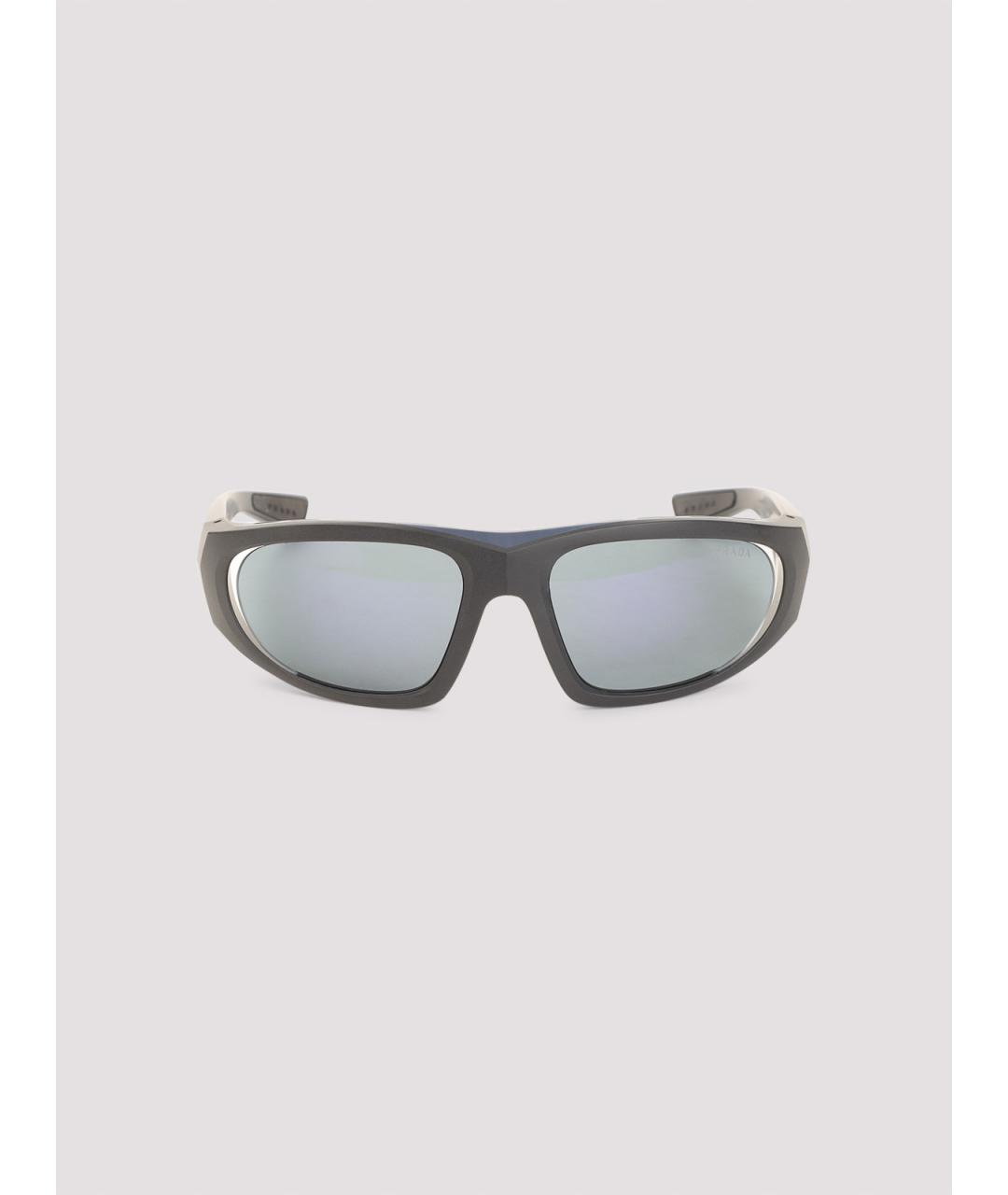 PRADA Черные пластиковые солнцезащитные очки, фото 2