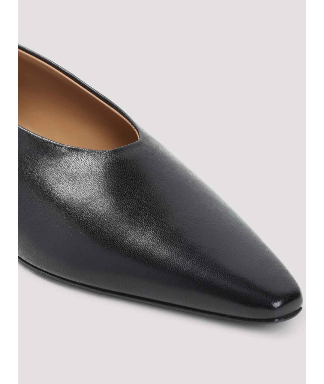 JIL SANDER Черные кожаные балетки, фото 3