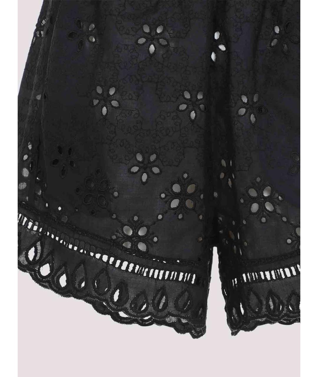 ERMANNO SCERVINO Черные хлопковые шорты, фото 3