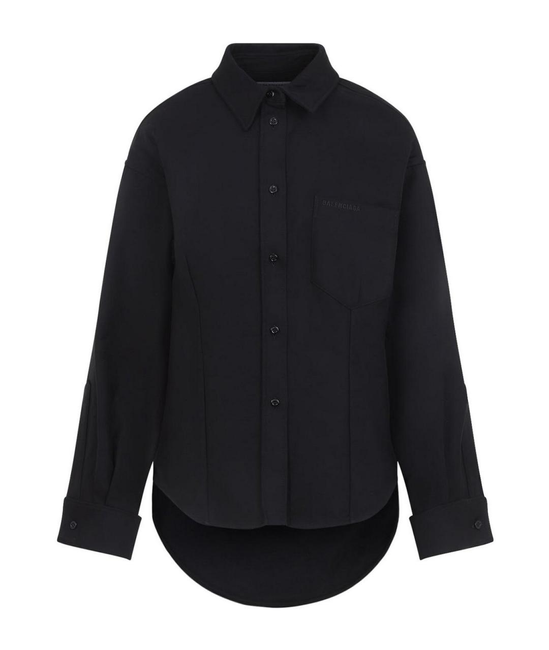BALENCIAGA Черная хлопковая рубашка, фото 1