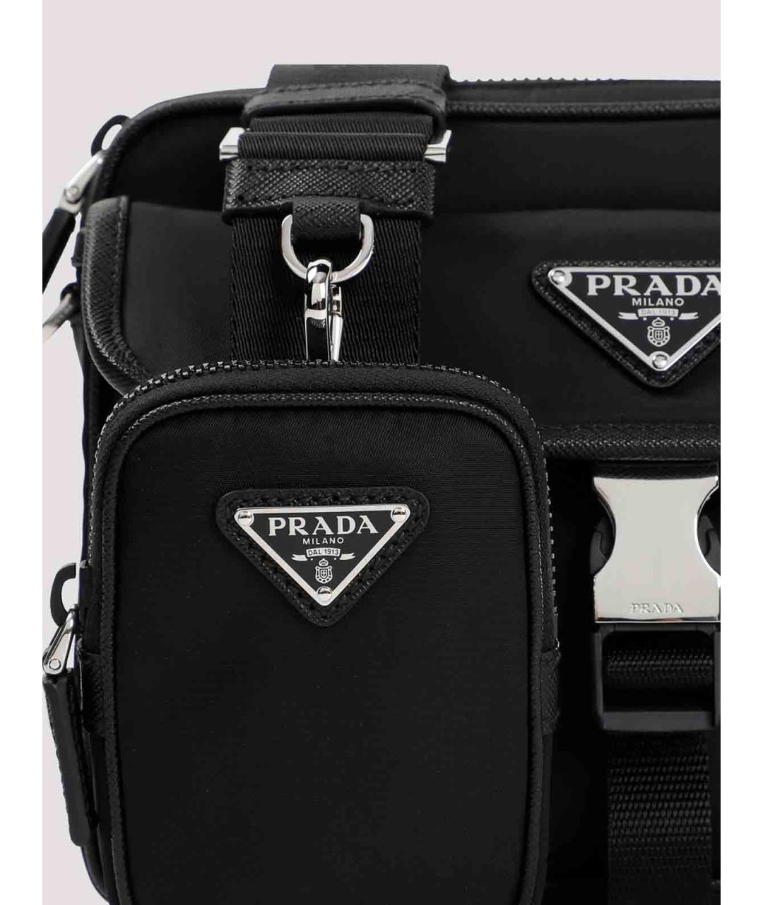 PRADA Черная нейлоновая сумка на плечо, фото 4