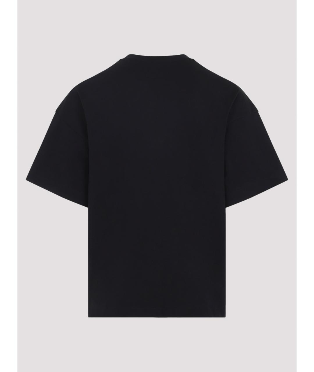 JIL SANDER Черная хлопковая футболка, фото 2