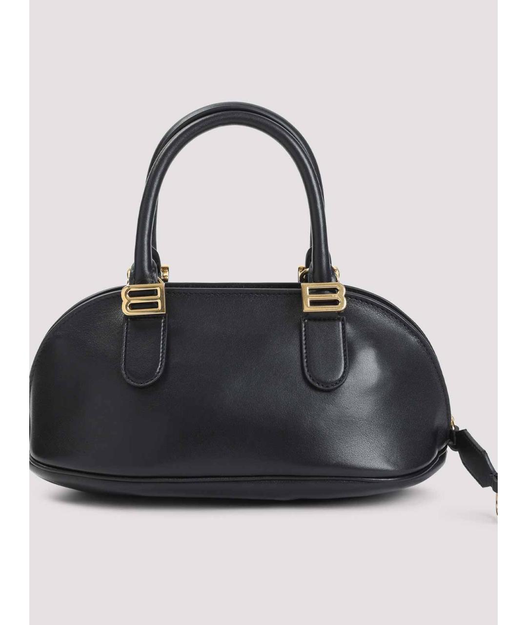 BALENCIAGA Черная кожаная сумка тоут, фото 2