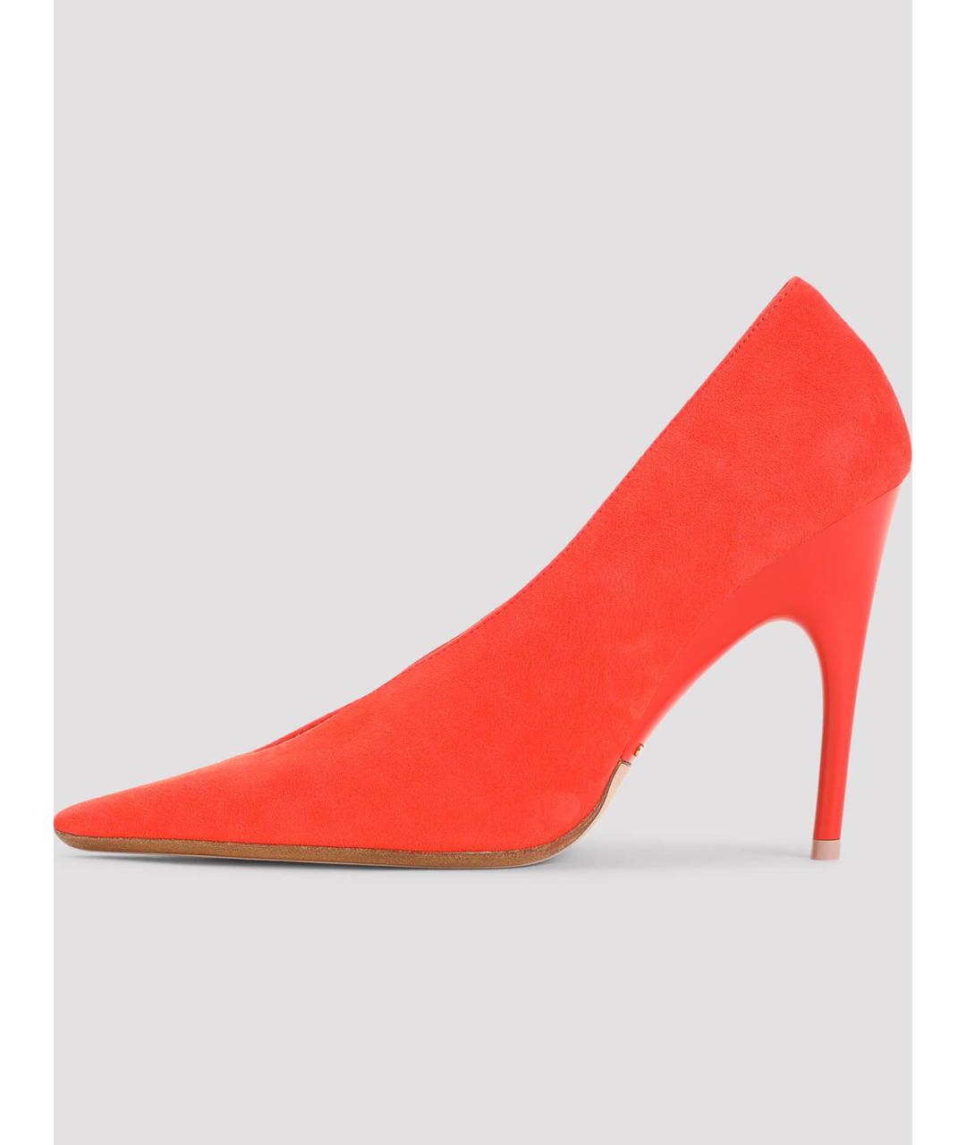 BALENCIAGA Коралловые замшевые туфли, фото 2