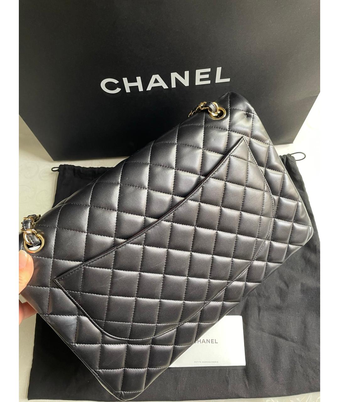 CHANEL Черная кожаная сумка через плечо, фото 3