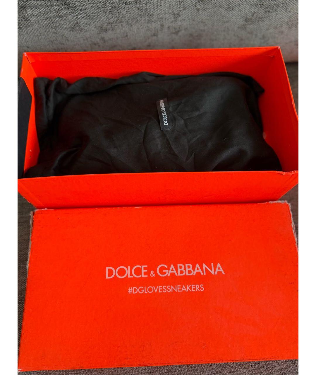 DOLCE&GABBANA Белые кожаные кеды, фото 7