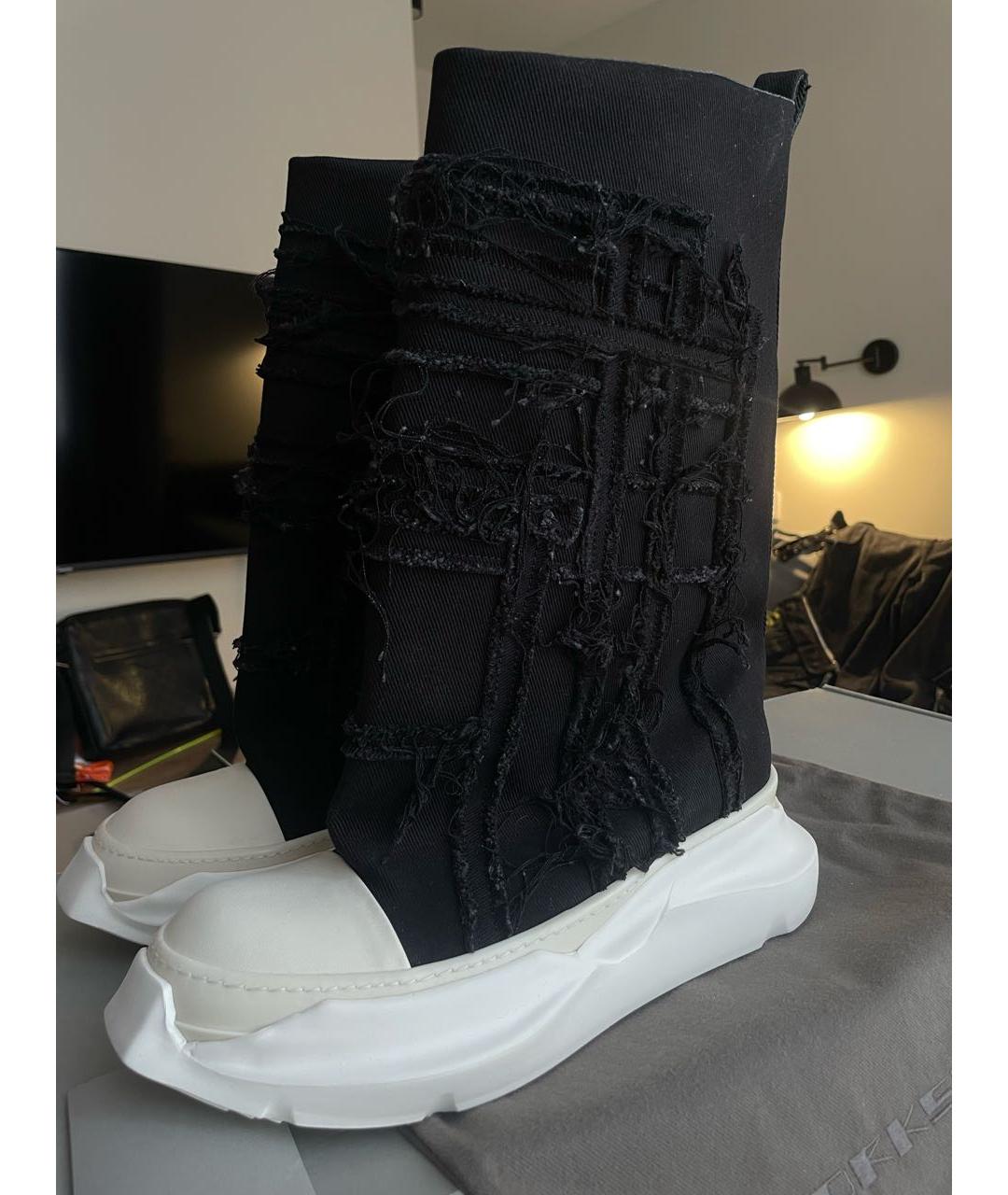 RICK OWENS DRKSHDW Черные высокие кроссовки / кеды, фото 2