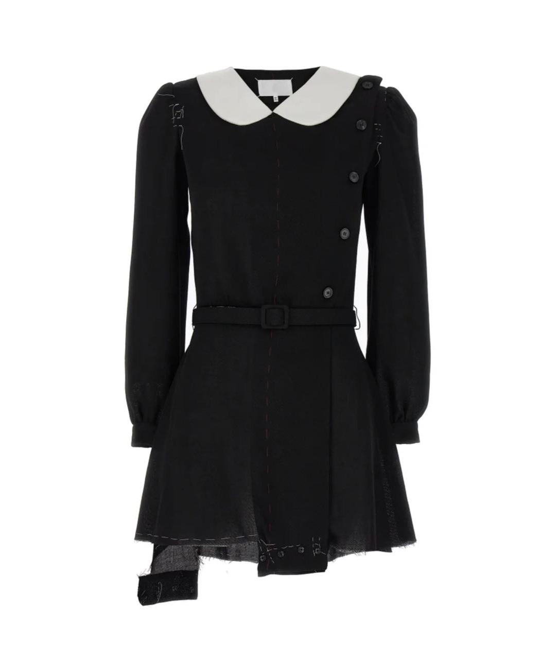 MAISON MARGIELA Черное шерстяное платье, фото 1