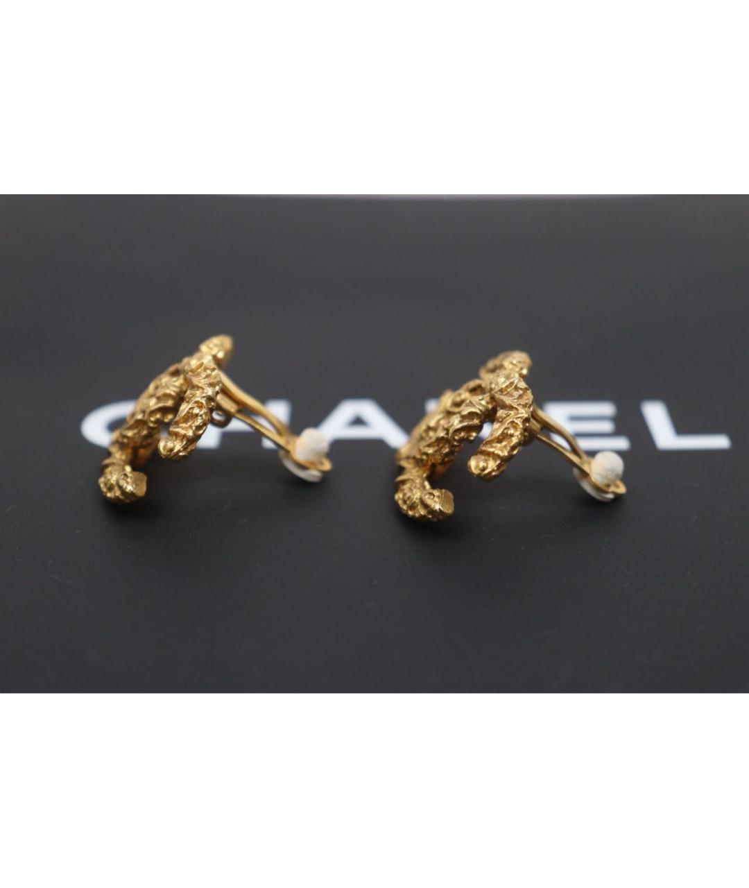 CHANEL Золотые серьги, фото 2