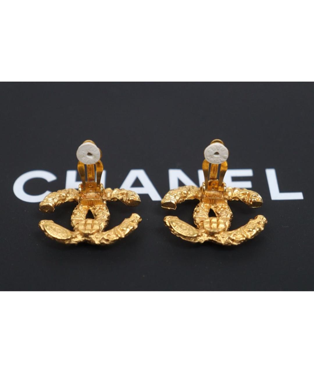 CHANEL Золотые серьги, фото 5