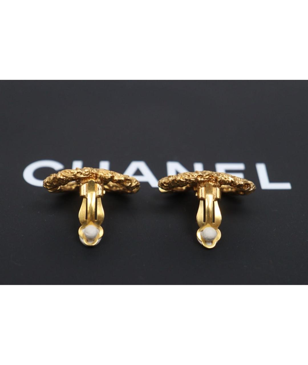 CHANEL Золотые серьги, фото 3