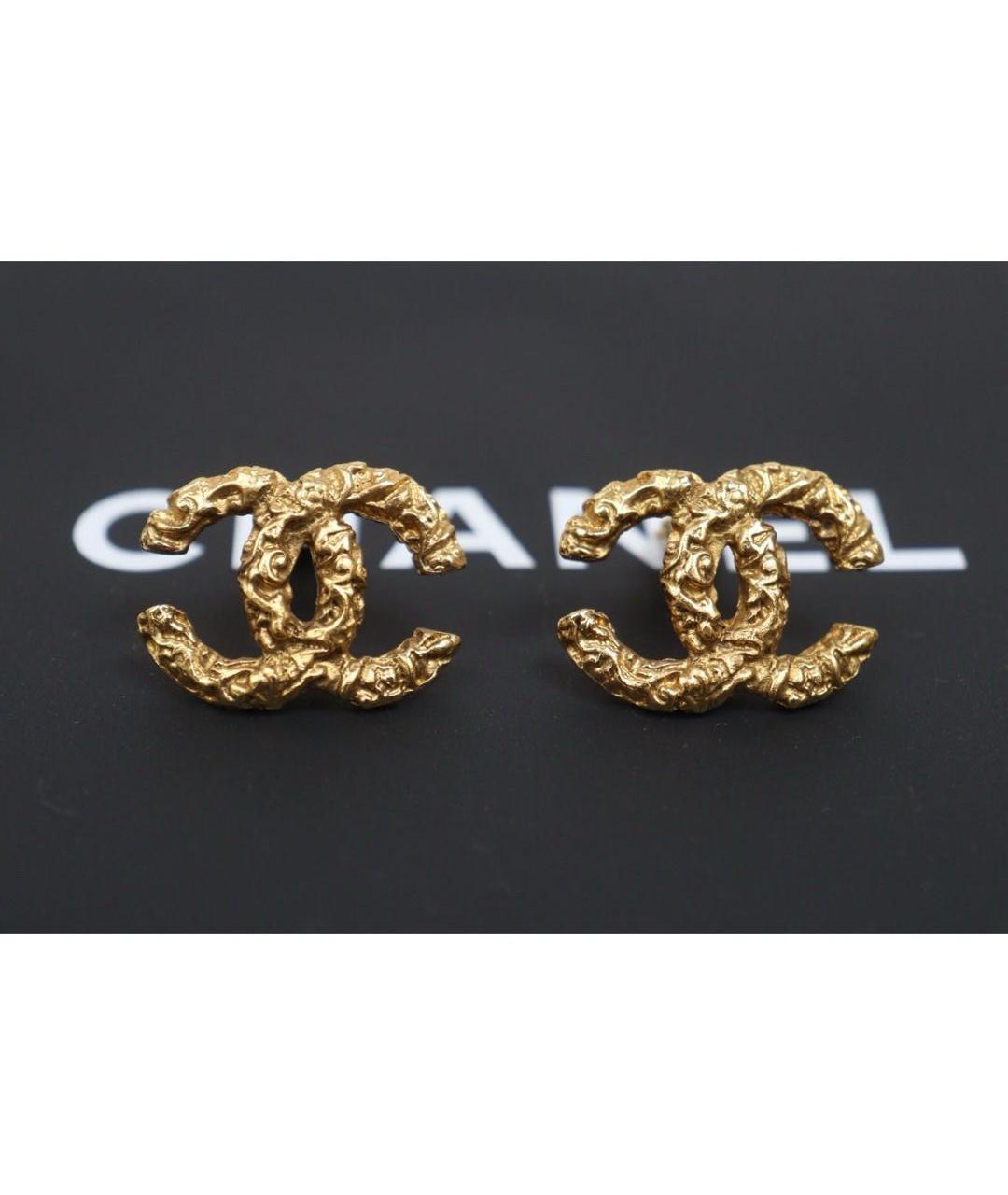 CHANEL Золотые серьги, фото 7