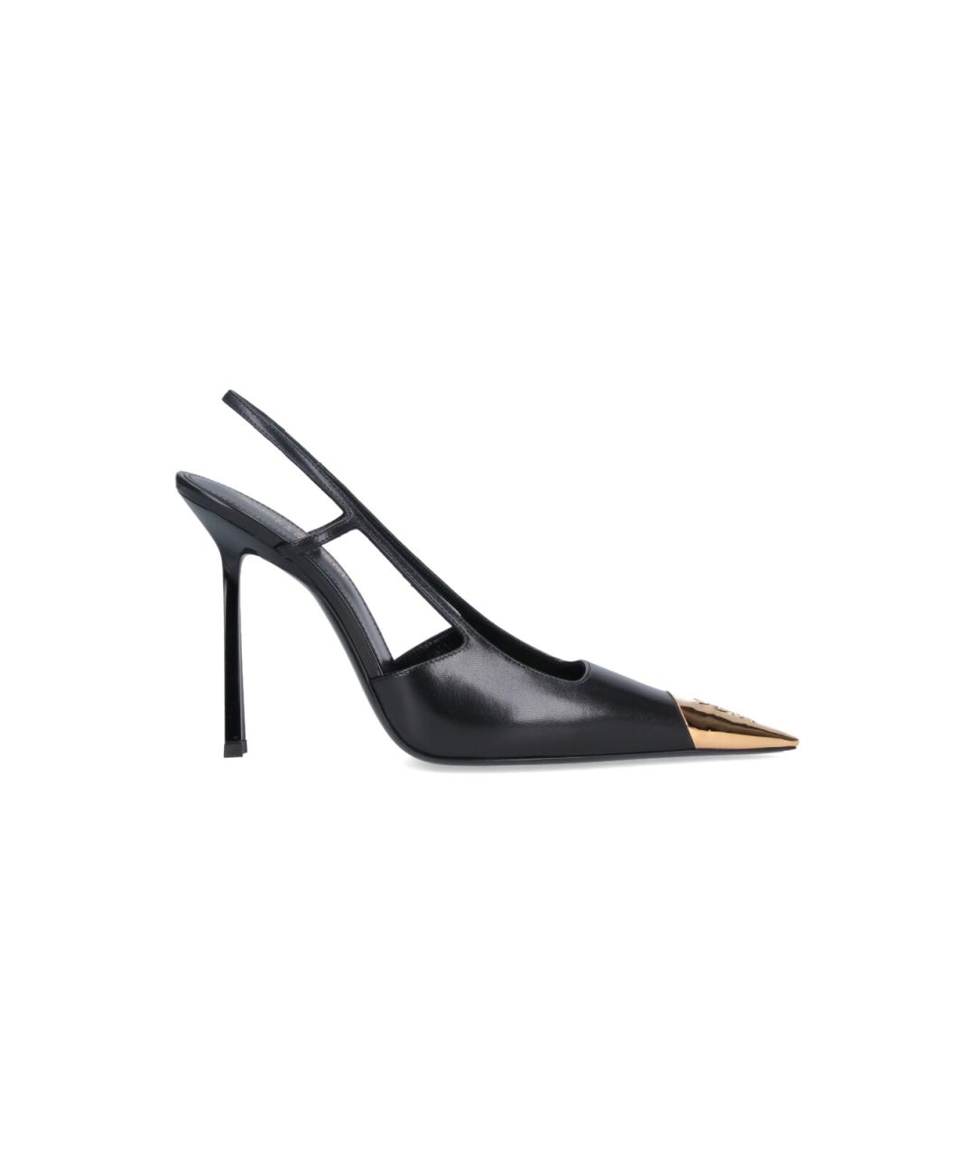 SAINT LAURENT Черные кожаные туфли, фото 1