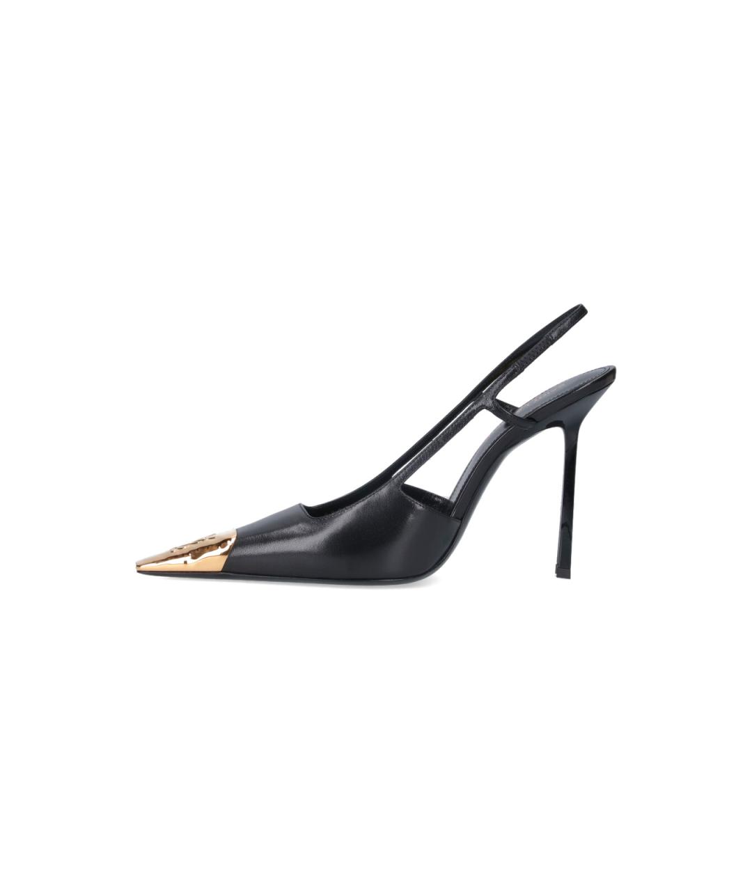 SAINT LAURENT Черные кожаные туфли, фото 3