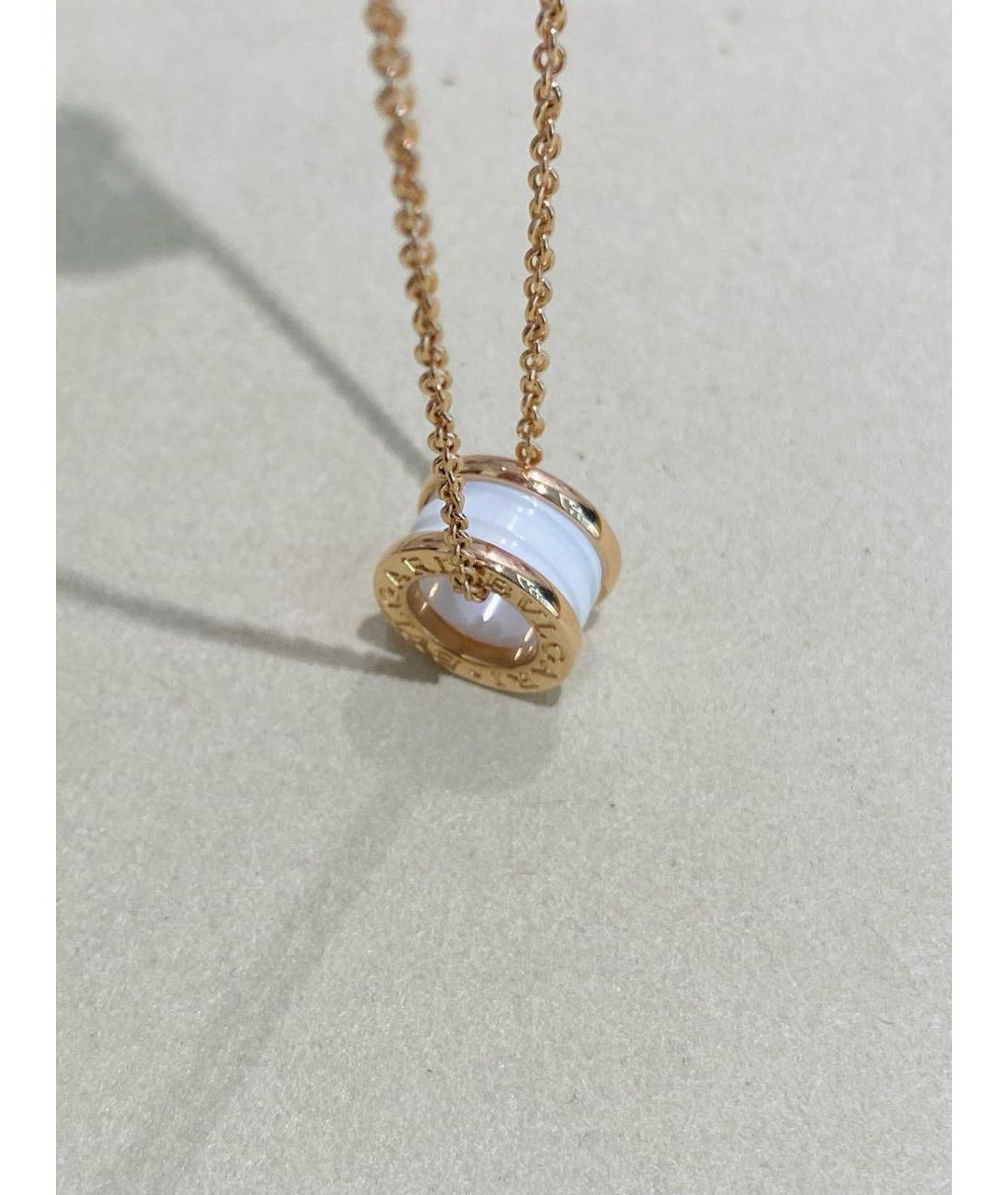 BVLGARI Белое колье из розового золота, фото 4
