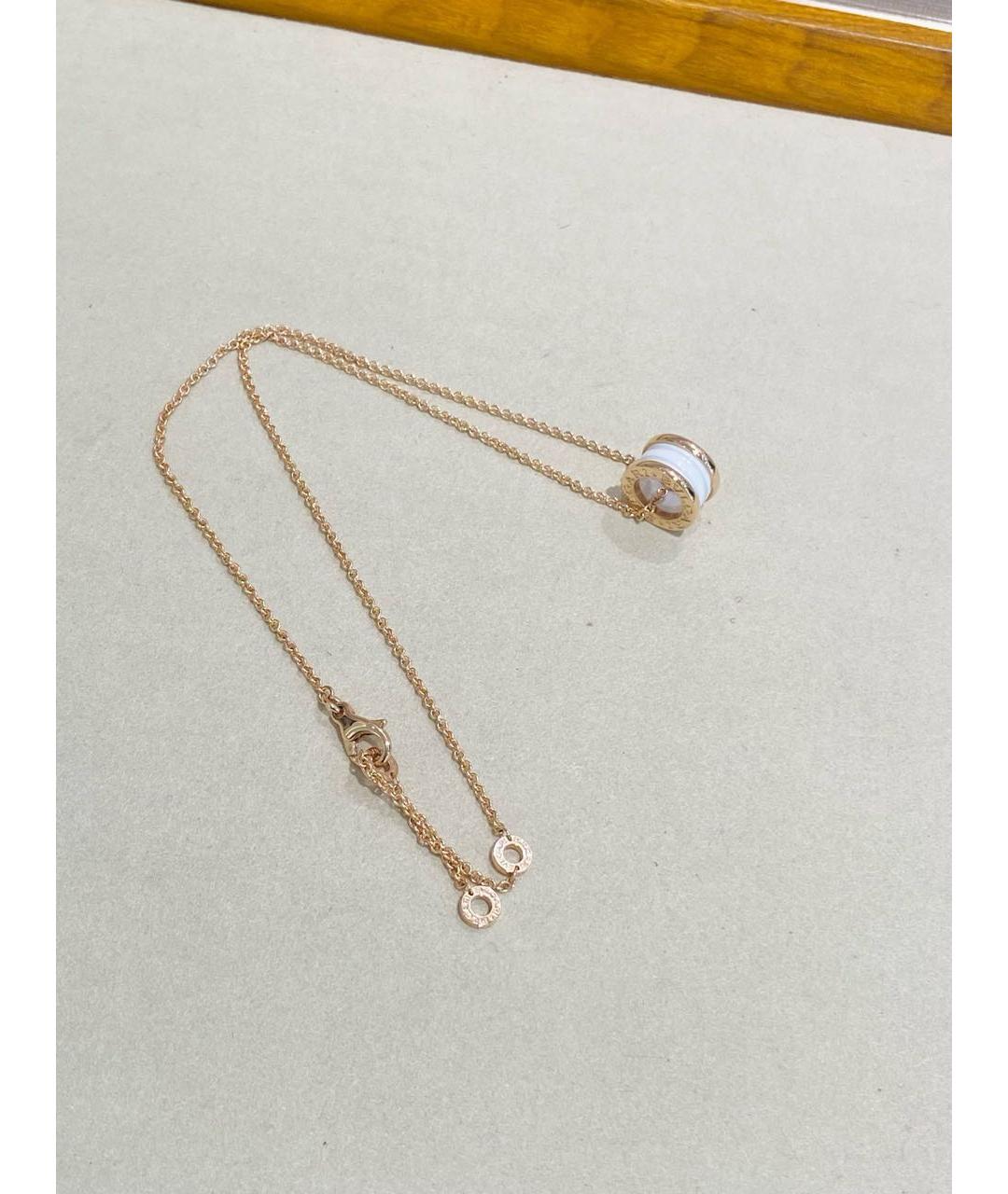 BVLGARI Белое колье из розового золота, фото 6