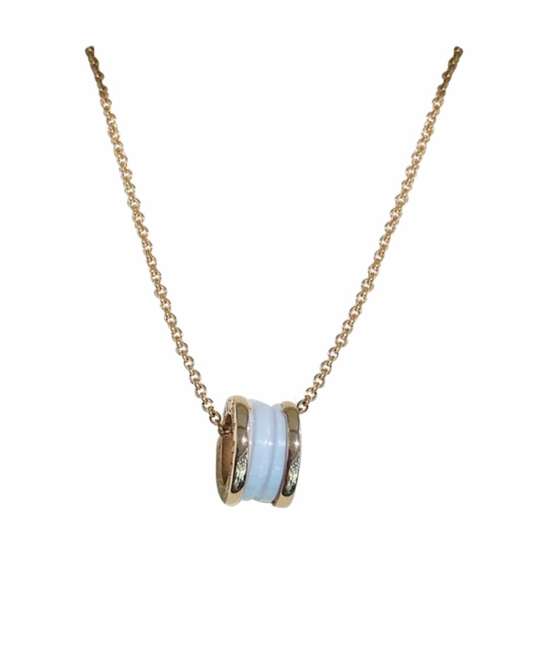 BVLGARI Белое колье из розового золота, фото 1