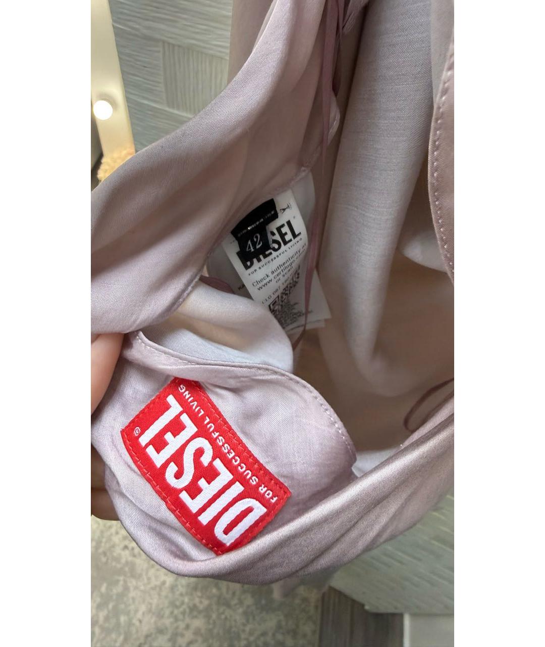 DIESEL Розовое купро повседневное платье, фото 4