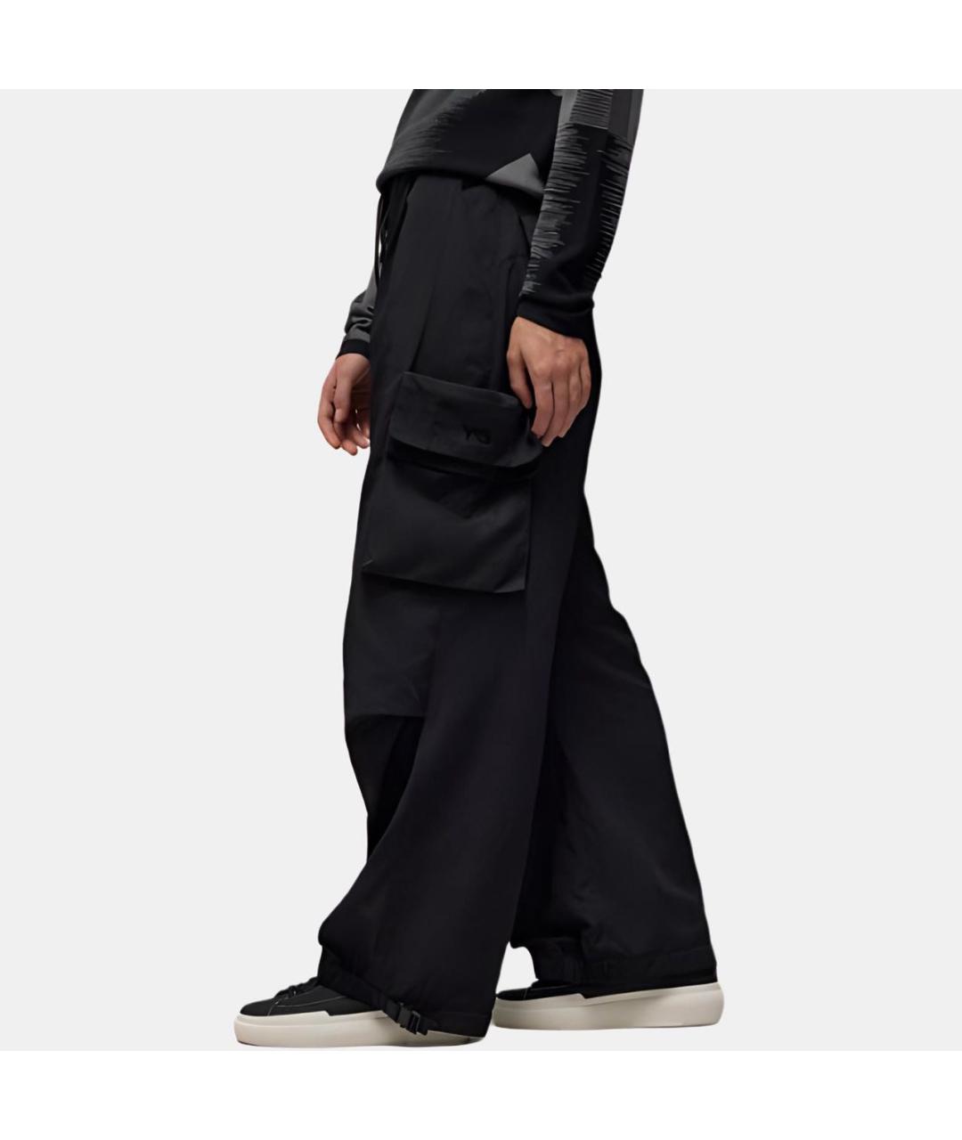 Y-3 Черные полиэстеровые брюки чинос, фото 6