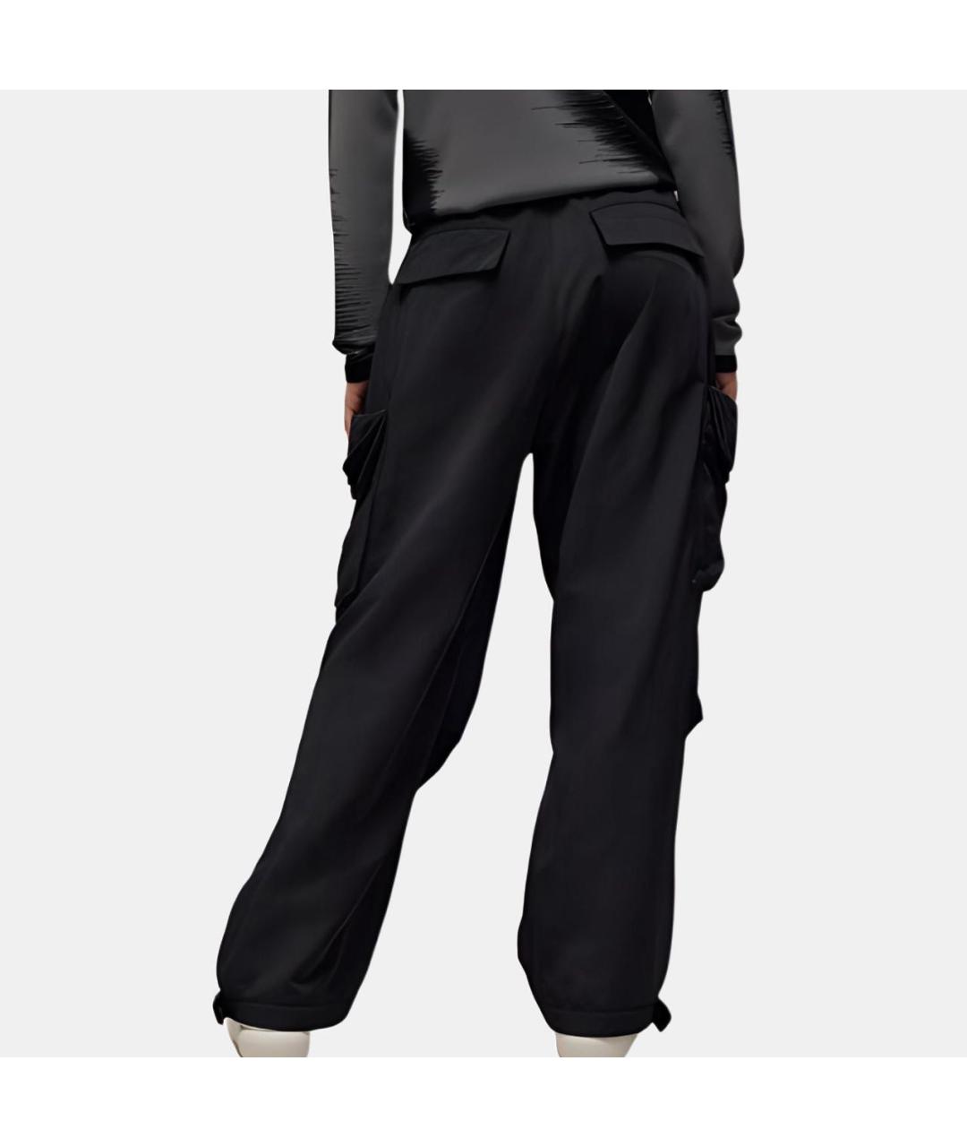 Y-3 Черные полиэстеровые брюки чинос, фото 2