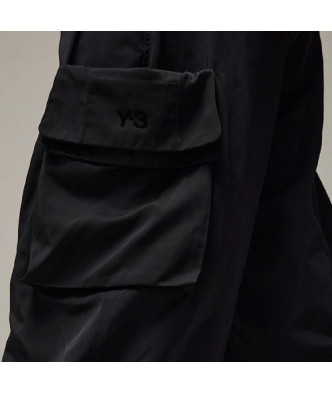 Y-3 Черные полиэстеровые брюки чинос, фото 7