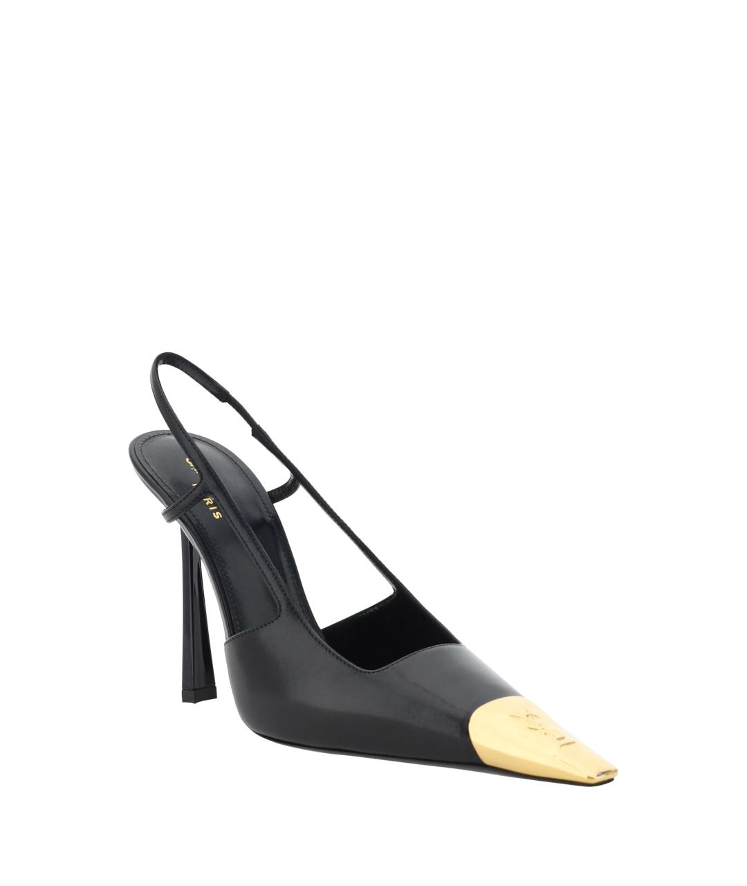 SAINT LAURENT Черные кожаные туфли, фото 2