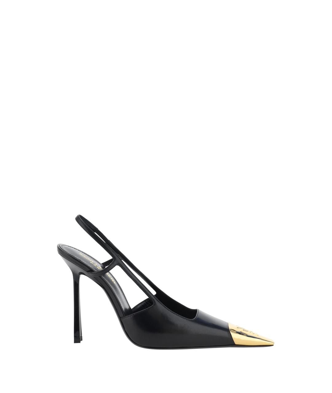 SAINT LAURENT Черные кожаные туфли, фото 5