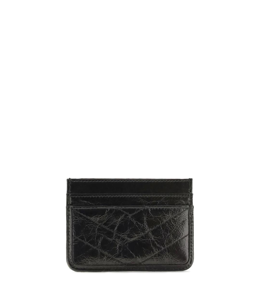 SAINT LAURENT Черный кожаный кардхолдер, фото 2