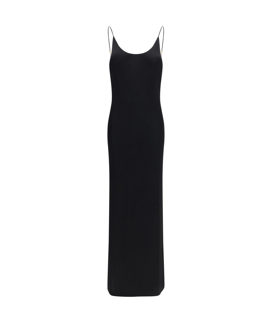 SAINT LAURENT Черное вискозное повседневное платье, фото 1