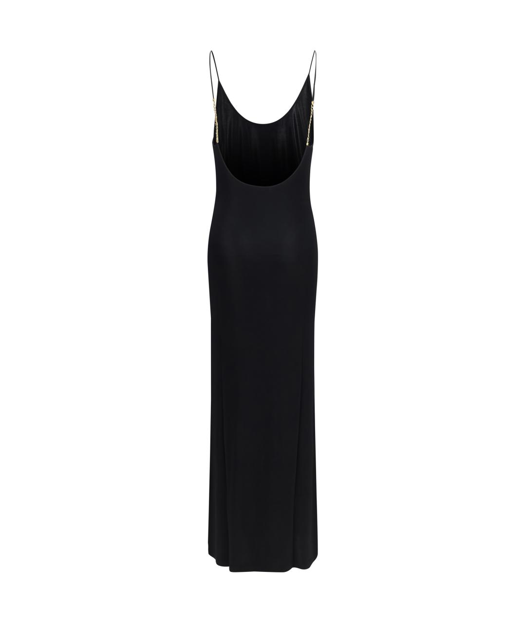 SAINT LAURENT Черное вискозное повседневное платье, фото 2