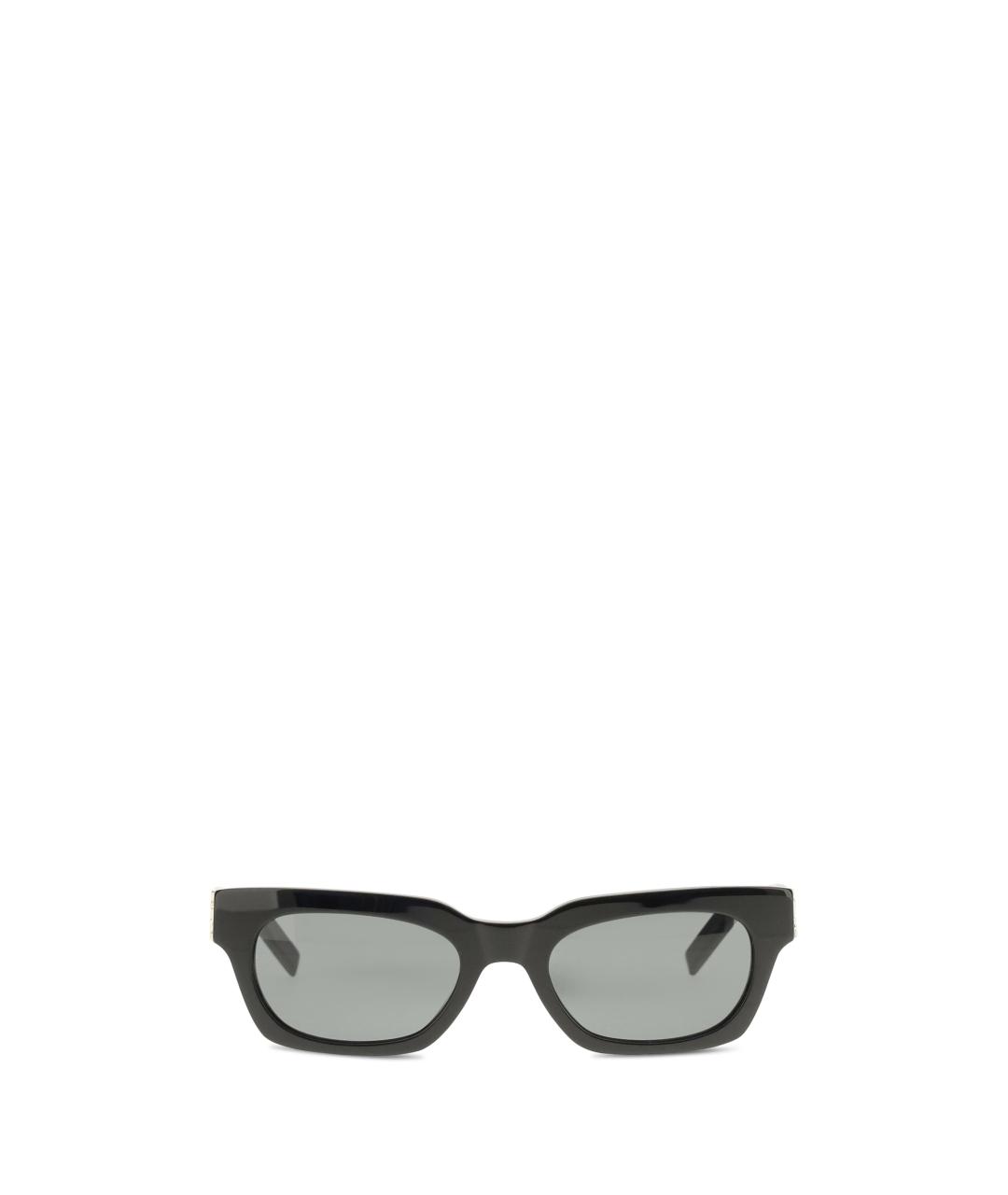 SAINT LAURENT Черные пластиковые солнцезащитные очки, фото 1