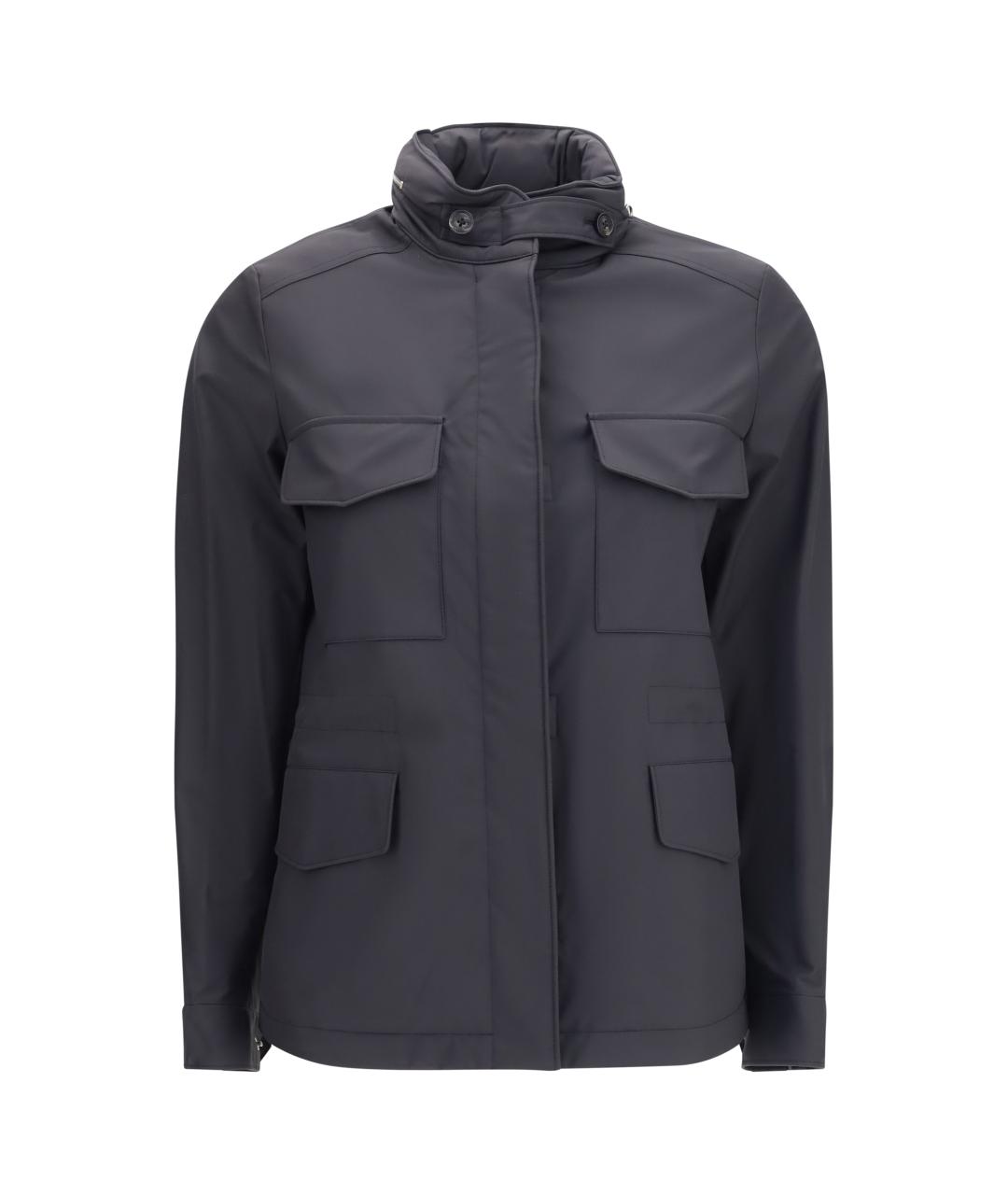 LORO PIANA Синяя синтетическая куртка, фото 1
