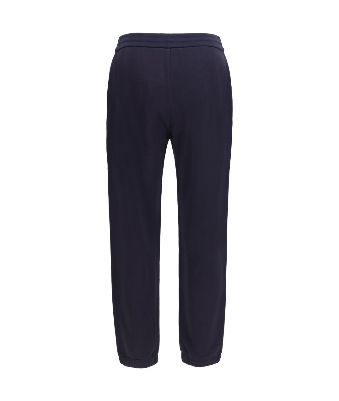 LORO PIANA Синие хлопковые повседневные брюки, фото 2