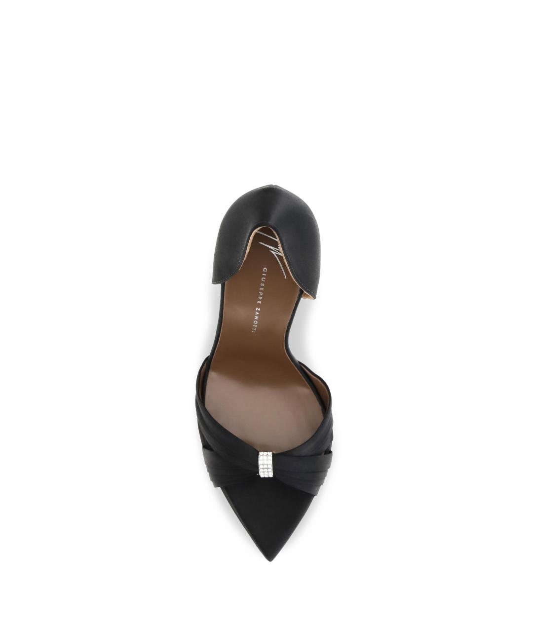 GIUSEPPE ZANOTTI DESIGN Черные кожаные босоножки, фото 4