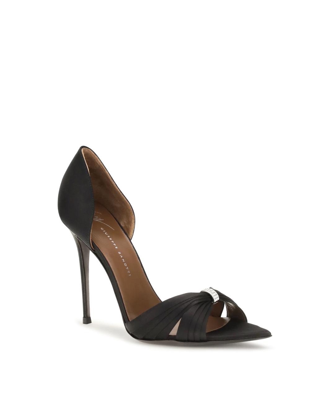 GIUSEPPE ZANOTTI DESIGN Черные кожаные босоножки, фото 2