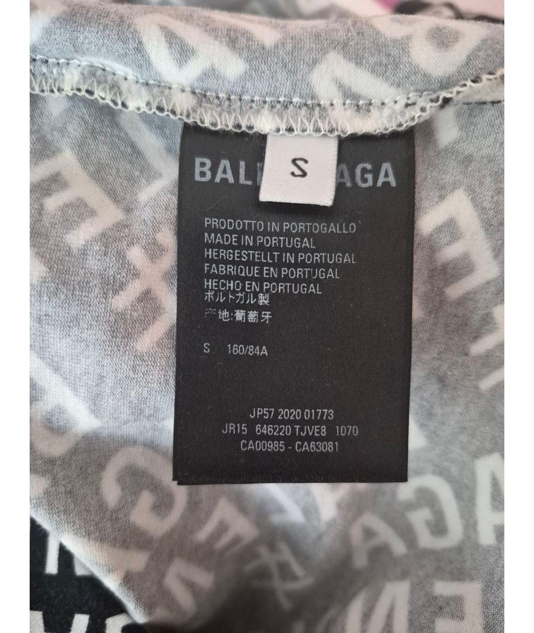 BALENCIAGA Черное хлопко-эластановое повседневное платье, фото 4