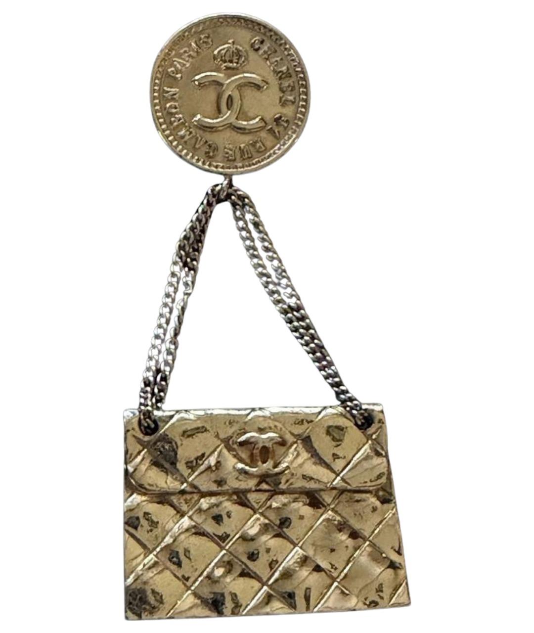 CHANEL Серебряная металлическая булавка / брошь, фото 1