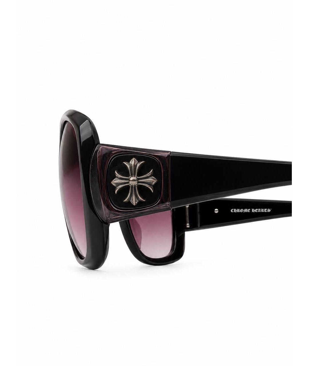 CHROME HEARTS Черные пластиковые солнцезащитные очки, фото 2
