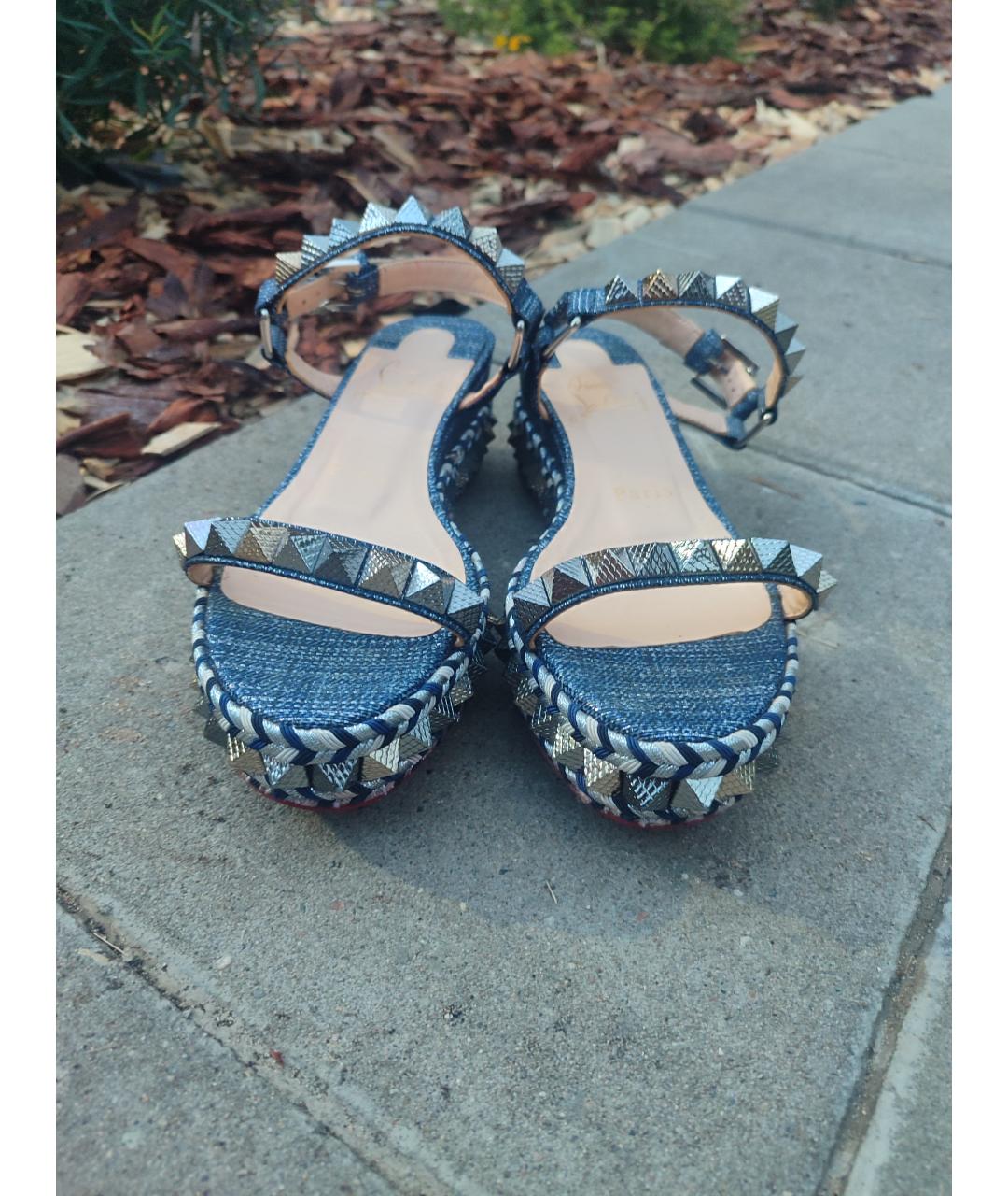 CHRISTIAN LOUBOUTIN Синие эспадрильи, фото 2
